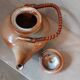 Glazed stoneware teapot