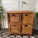Commode rotin casiers
