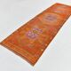 Orange & Pink Oushak Runner Rug, 103x325Cm
