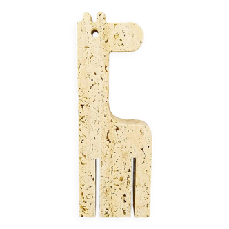 1970s Original Big Travertine Giraffe Sculpture by Enzo Mari for F.lli Mannelli