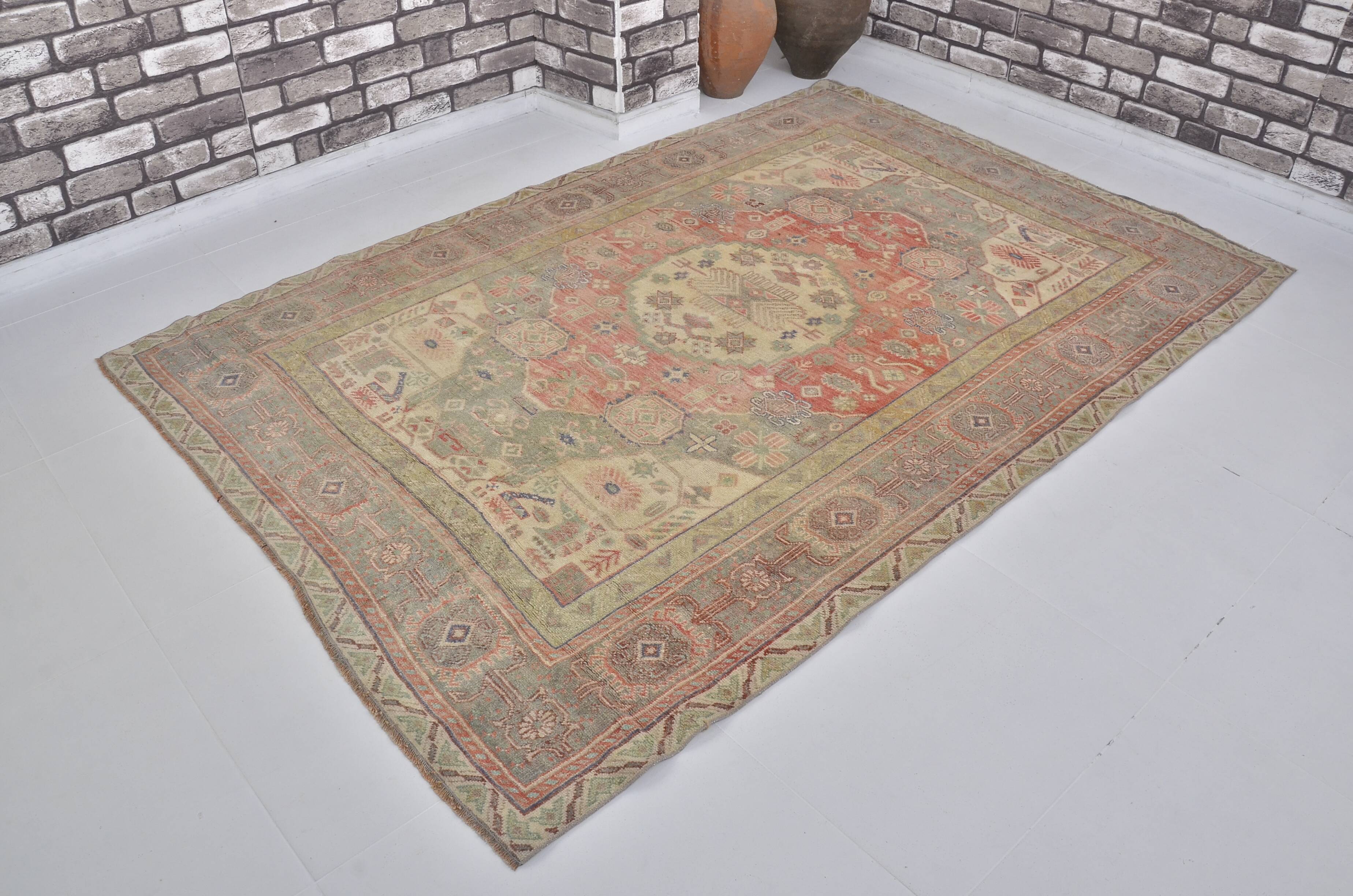 Oushak Handknotted Vintage Rug sku 1453
