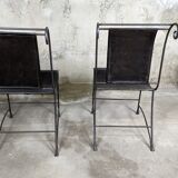 4 fauteuils en fer forgé