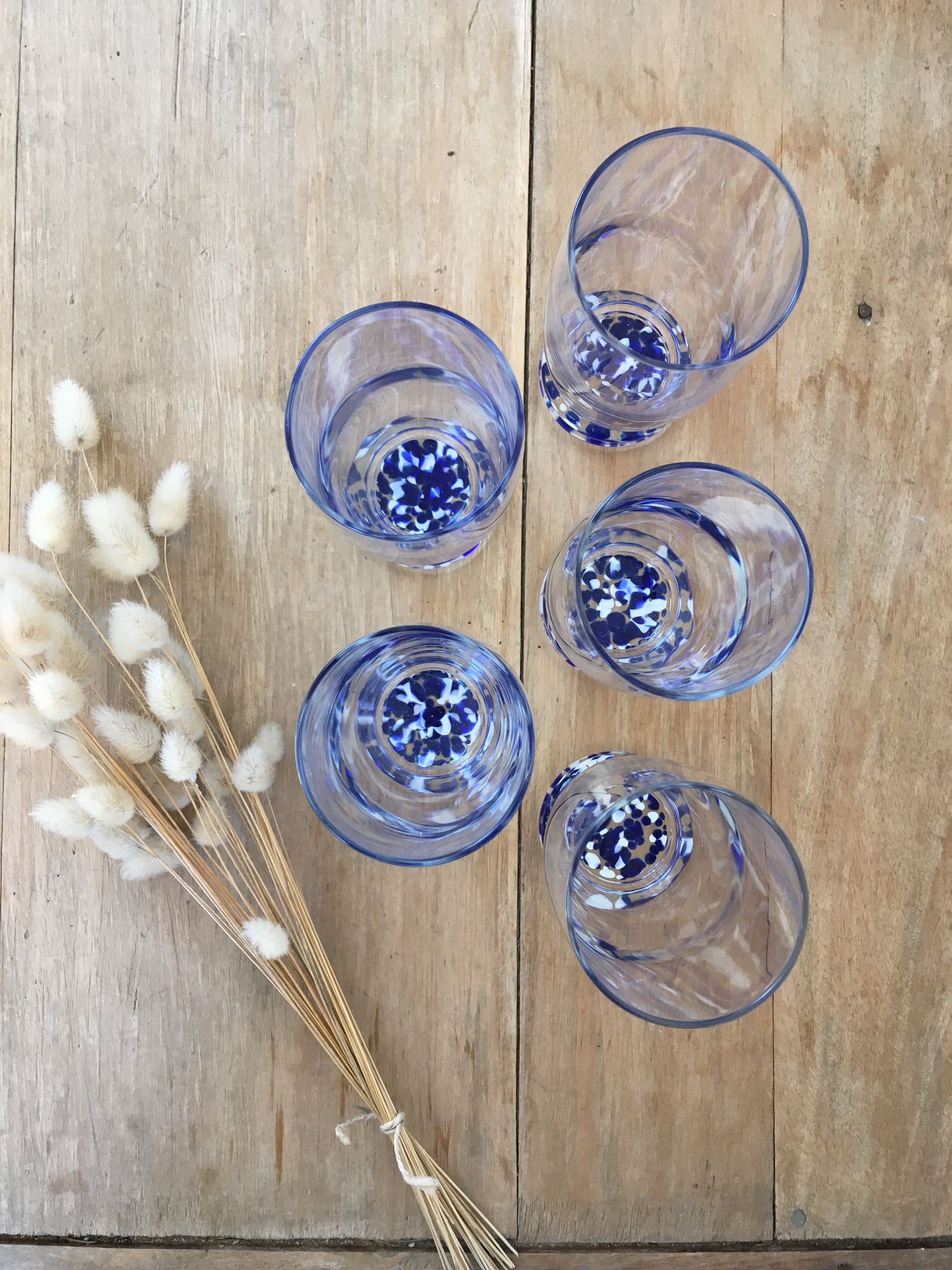 Murano style water glasses