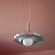 Space Age aluminum suspension, saucer suspension, vintage ceiling lamp, ceiling lamp