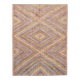 Tapis Kilim vintage vert et orange 7x9, 203x263 cm