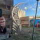Vintage art deco cut glass bistro venetian mirror