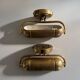 Pair of brass wall lights from the mid-century by N Leuchten, 1960s, Germany.