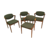 Kai kristiansen set of four restored danish dining chairs