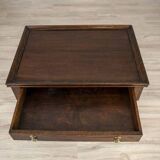 Oak Side Table in Dark Brown, 1930s