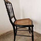 Black chair Napoleon III year, with gilding