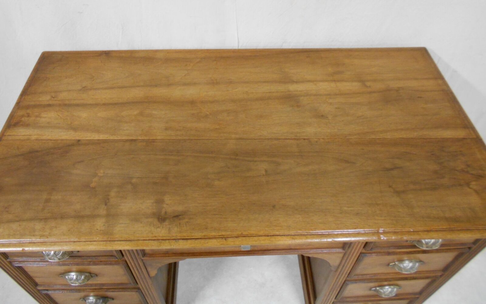 Coffered walnut desk
