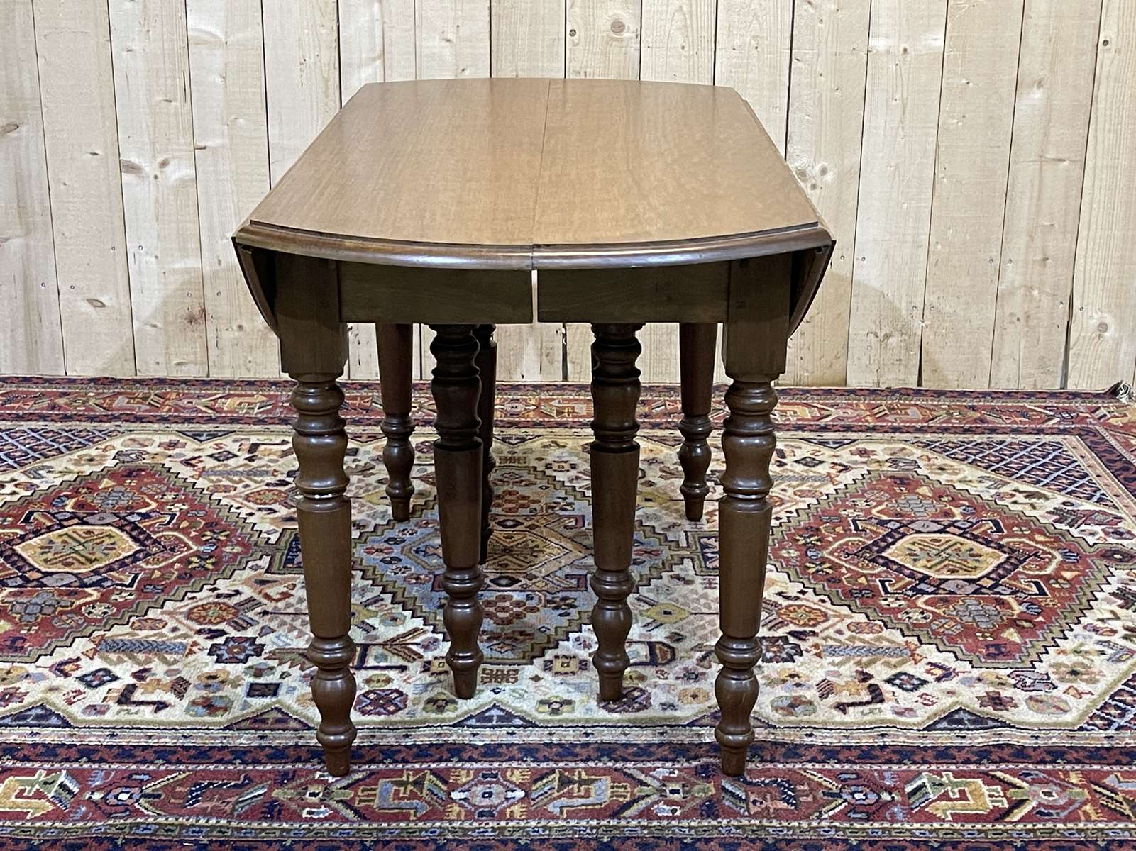 Louis Philippe style 8-foot mahogany table, beautifully made in the 1970s
