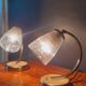 Pair of 40s/50s art deco style lamps/wall lights