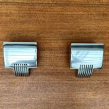 Vintage Postmodern Spanish wall sconces model Arqui Pe in aluminium by O. & S. Devesa for Metalarte, 1990s, set of 2