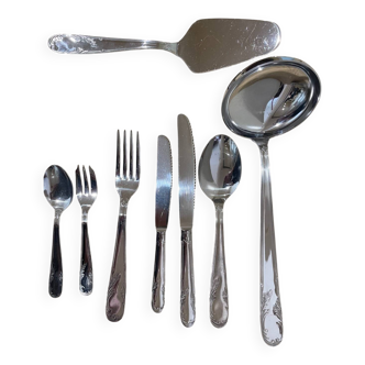 74-piece stainless steel cutlery set in a box