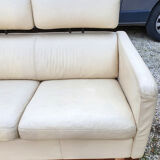 Canape ekornes scandinavian design white leather