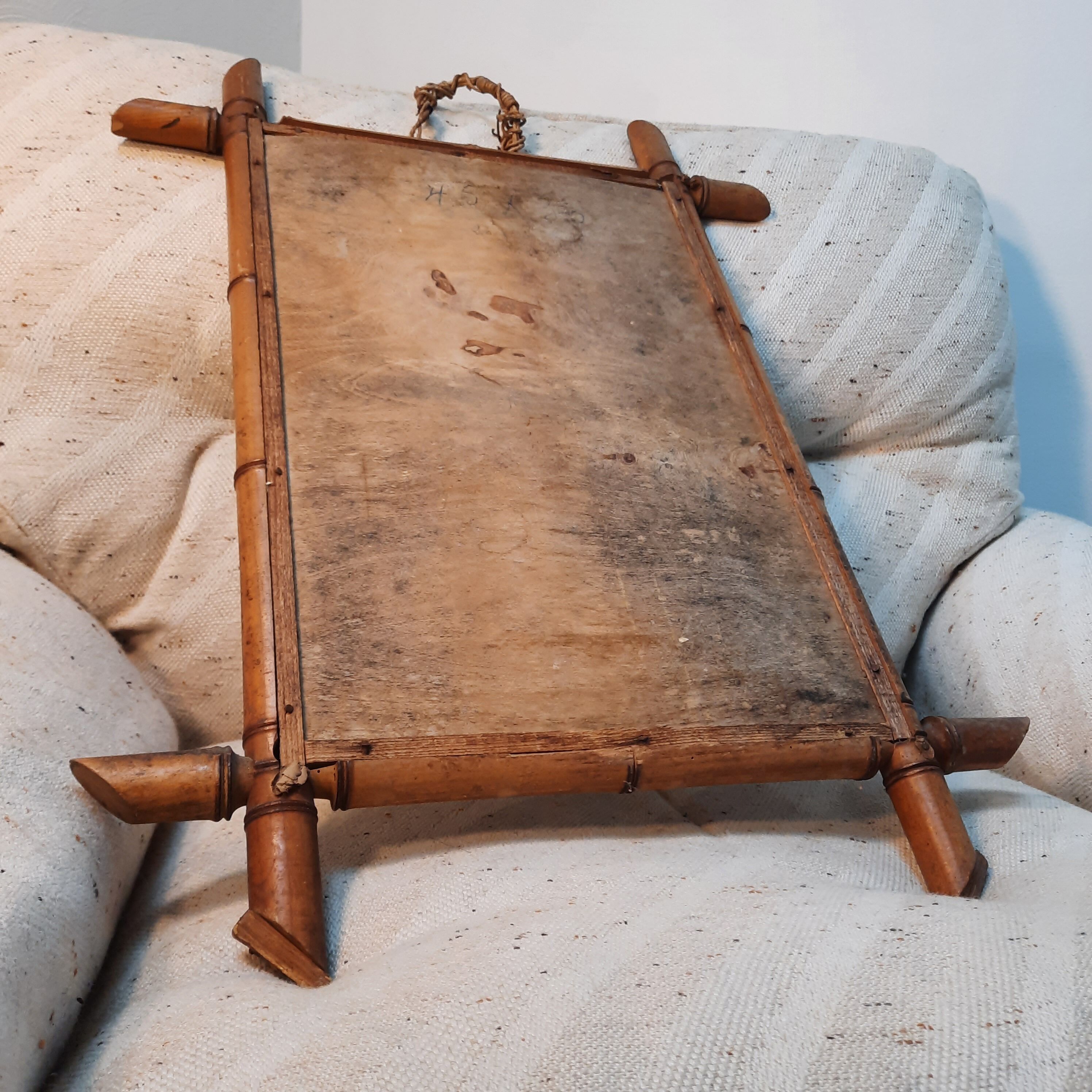 Old mirror Bamboo circa 1950 47x63cm