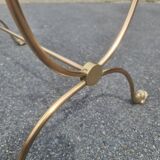 Jansen house style coffee table (glass and brass) fish base