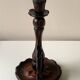 70s wooden candle holder