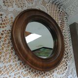 Small antique wooden mirror