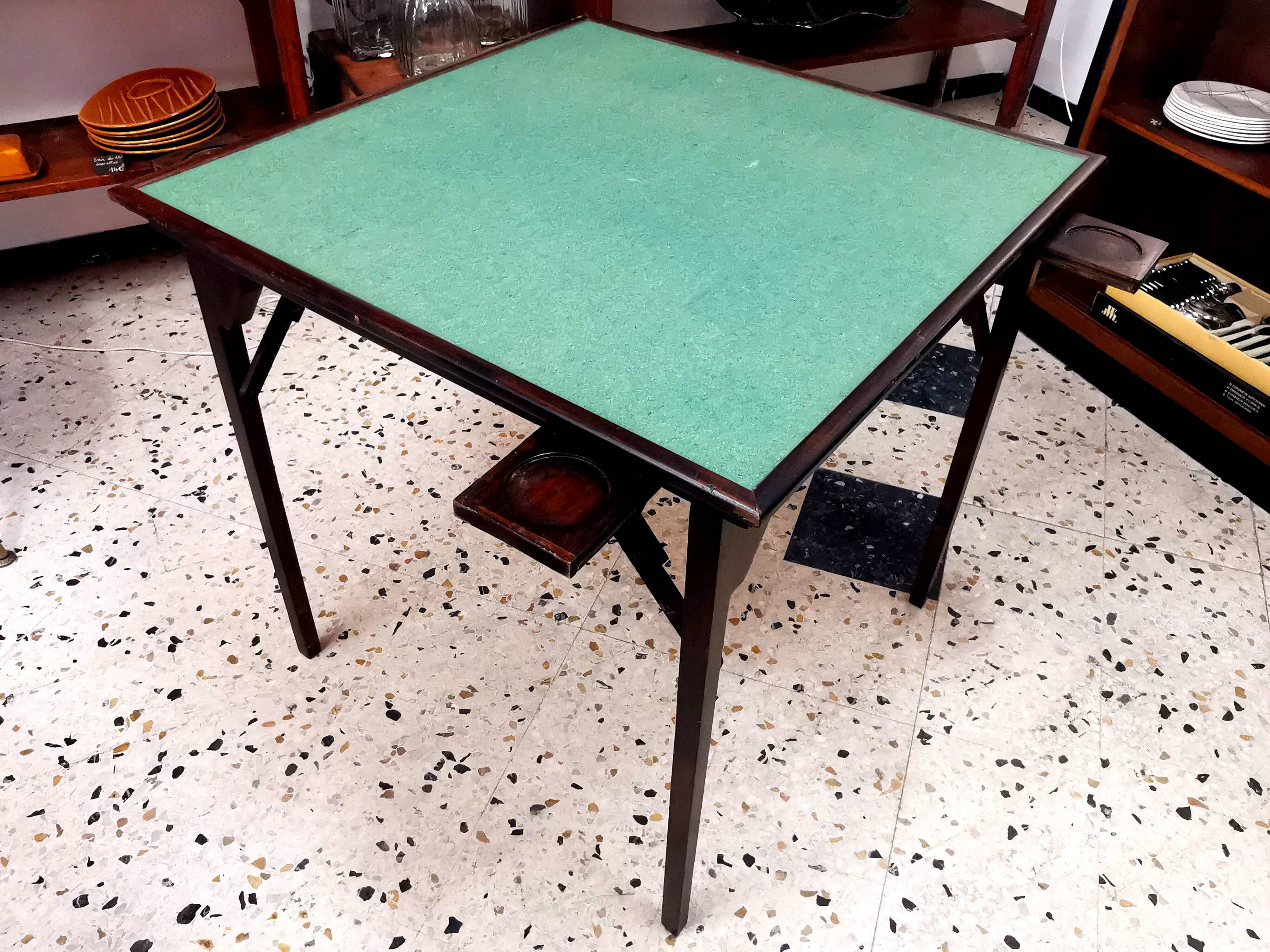 Old folding wooden gaming table