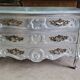 Commode style louis XV argente 3 tiroirs