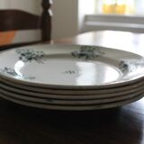 Set of 5 flat plates Faïencerie du Rhône Labrut Frères