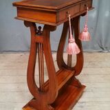 Side table with lyre base