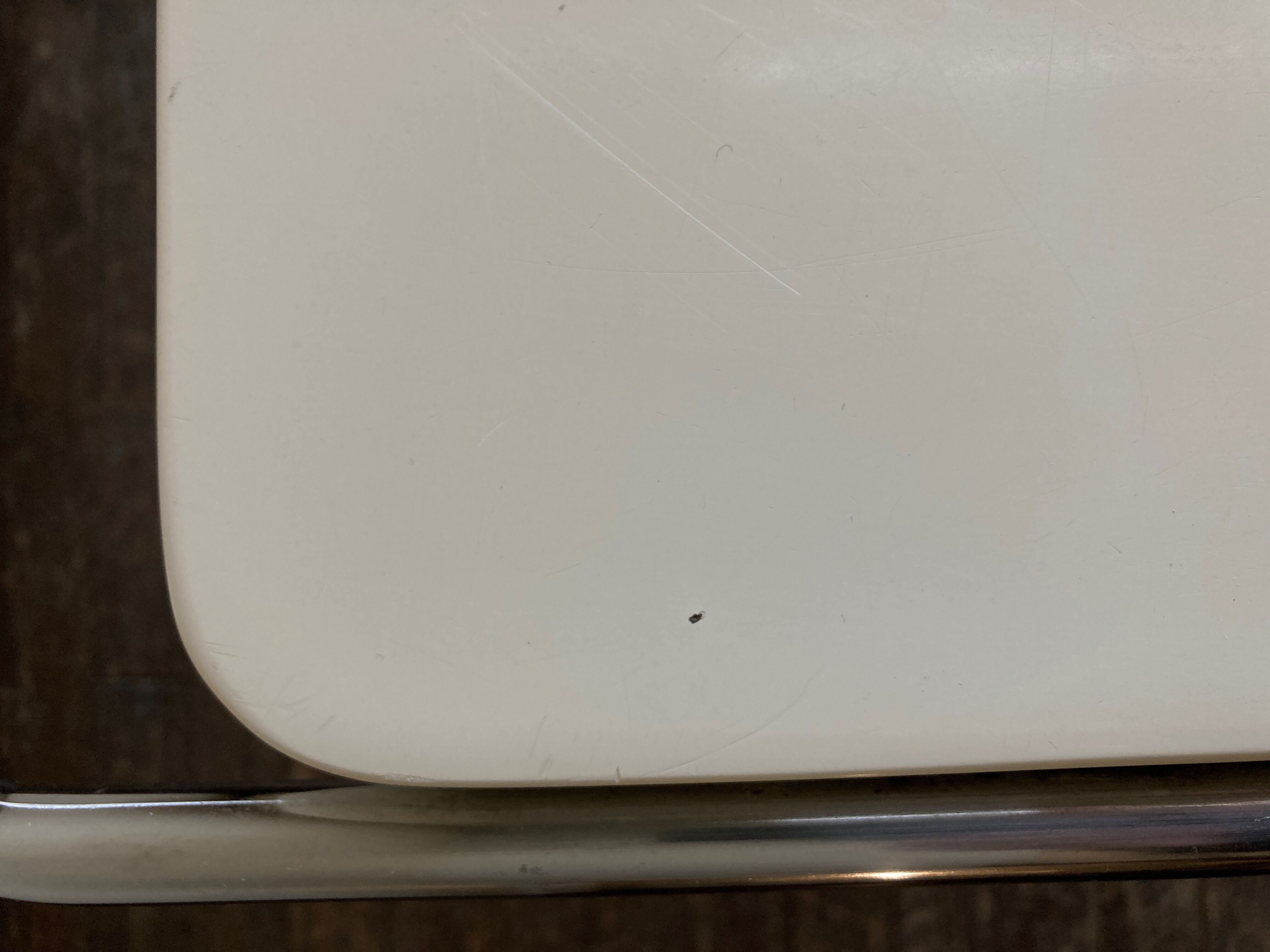 White trolley Italian design side table 1970