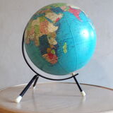 Earth globe vintage tripod
