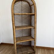 wicker bookshelf