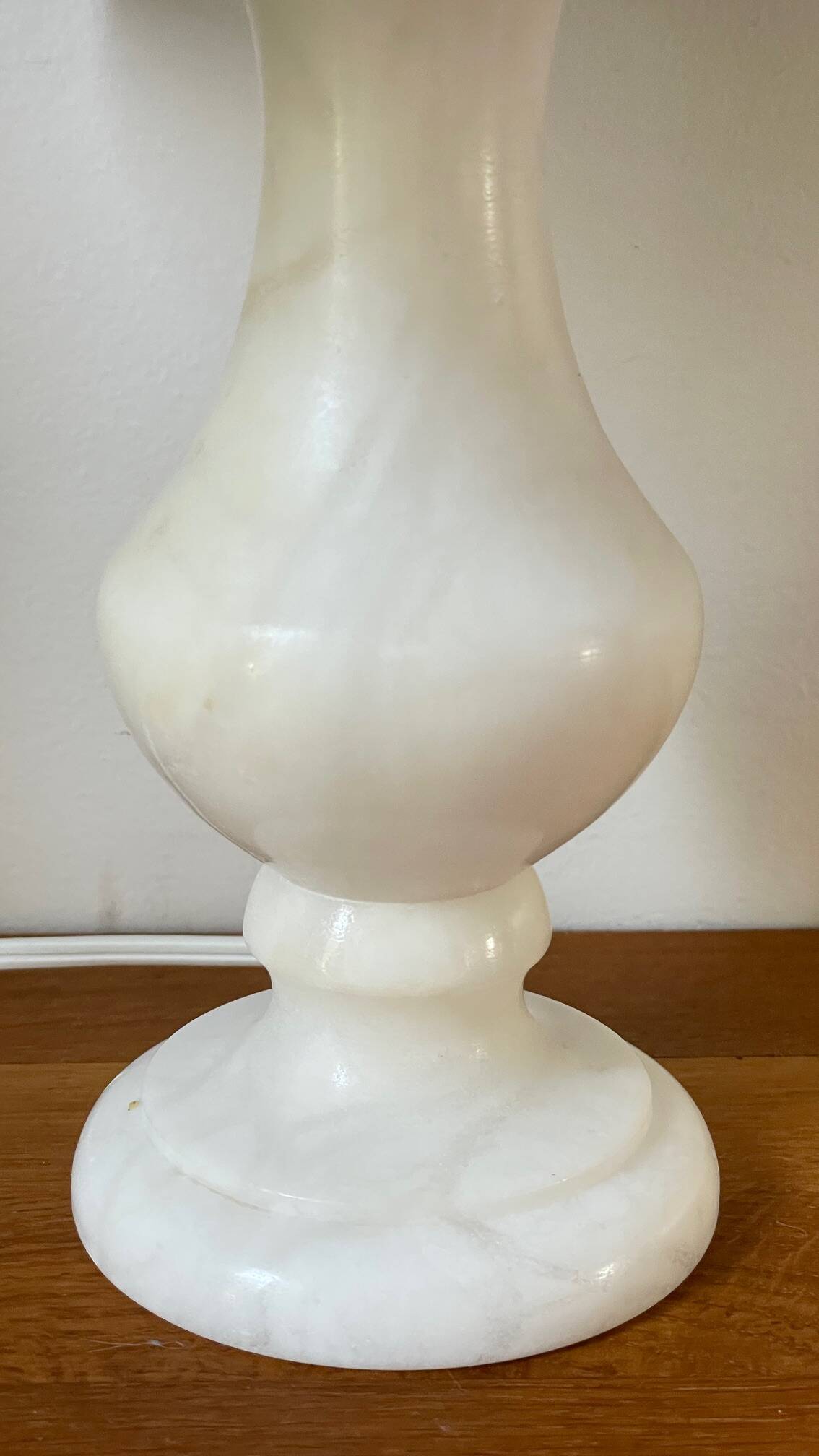Paire lampes albâtre vintage