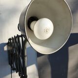 Workshop accordion lamp grey metal