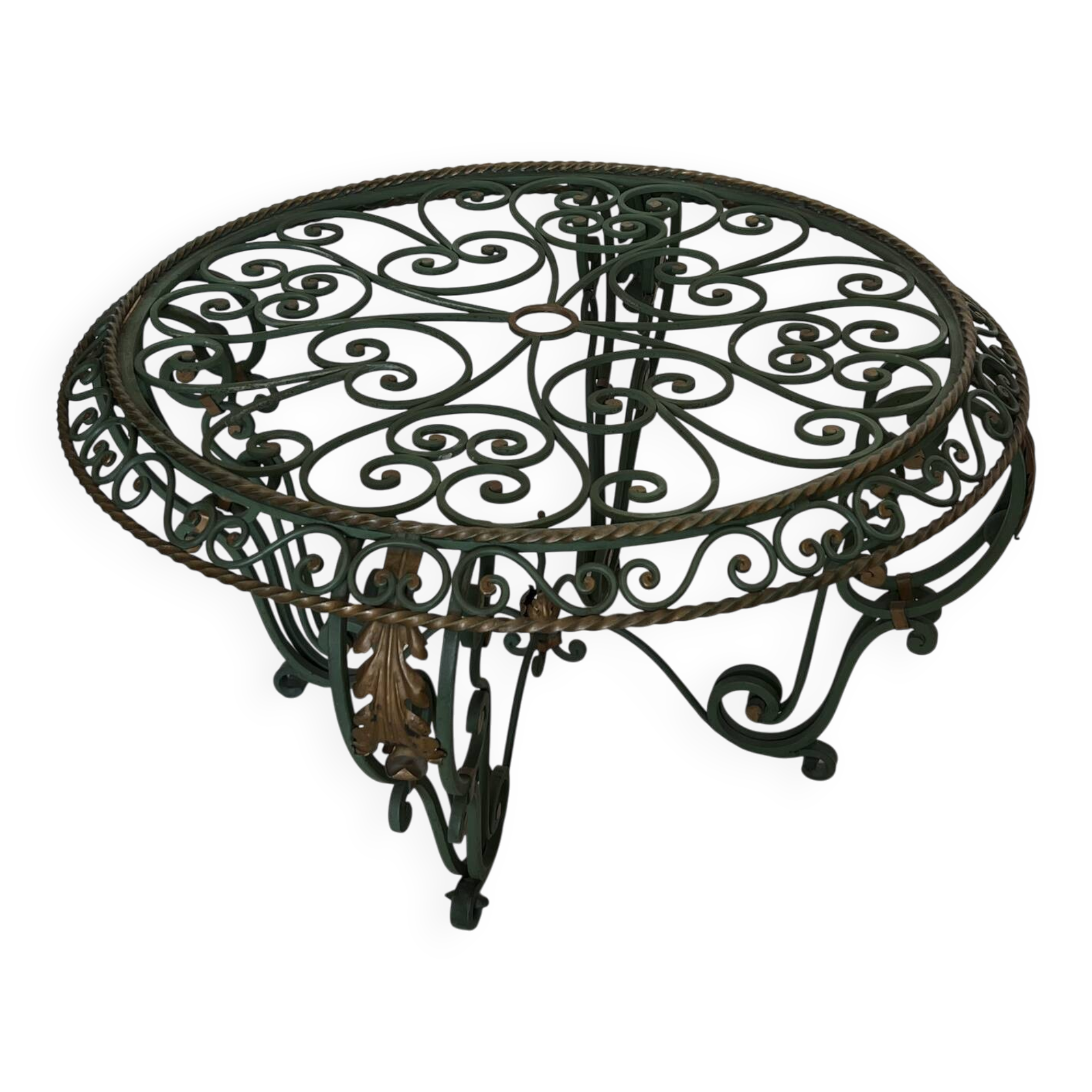 Wrought iron table in country style