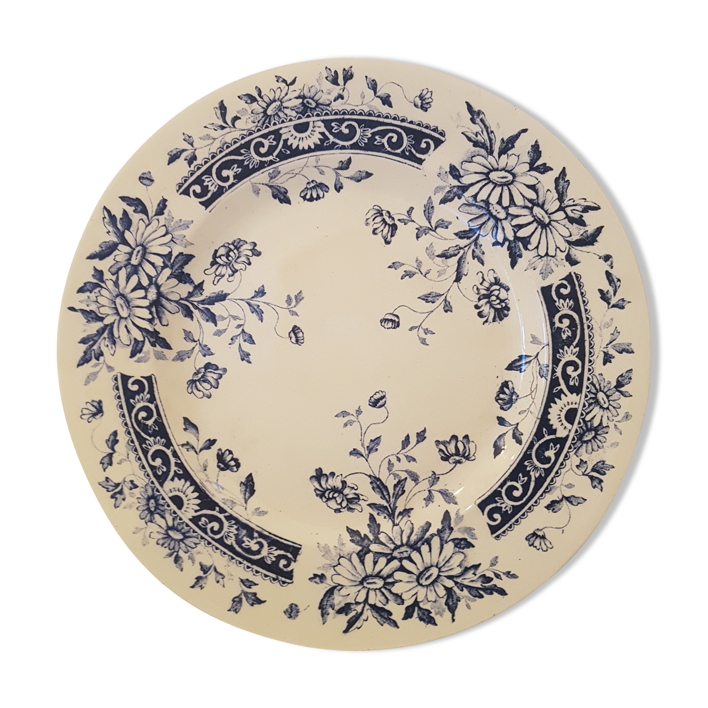 Compotier ceramic decoration flowers