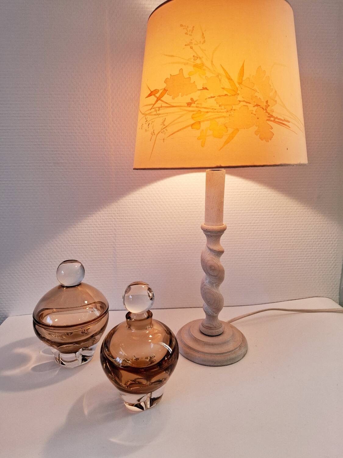 A pair of submerged glassware from the 1940s.