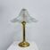 Lampe de table en verre du milieu du siècle, années 1970