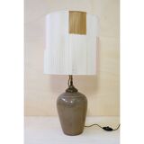 Sandstone lamp base and cotton thread lampshade, 1970s.