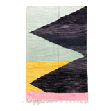 Moroccan Berber kilim with colorful patterns 255x145cm