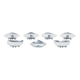 Ensemble de candélabres en acier, design danois, années 1970, fabriqué au Danemark.