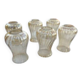 6 tulipes verre des années 60