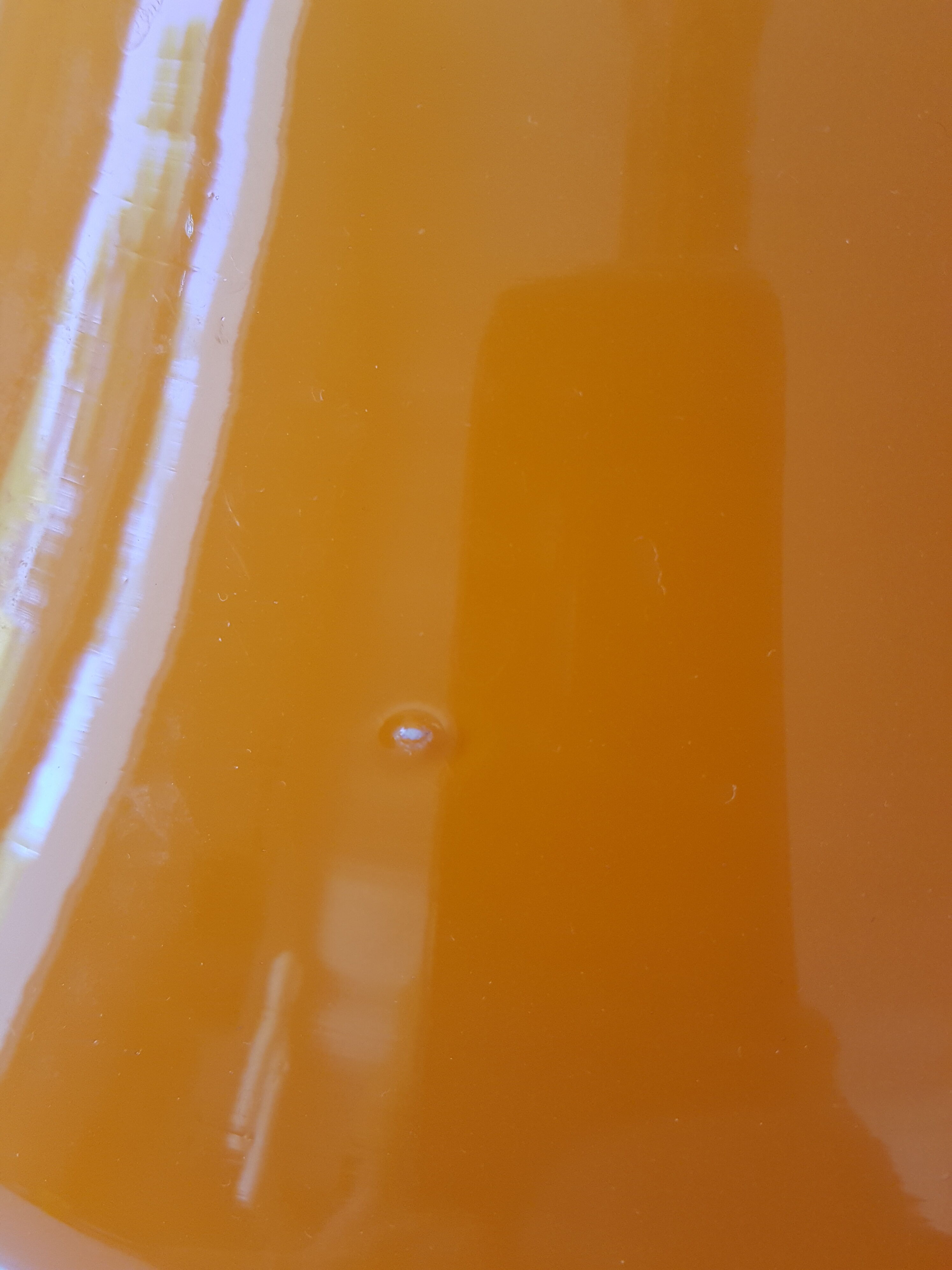 Old vintage orange glass suspension