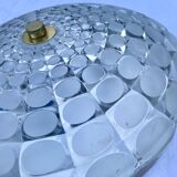 Vintage aluminum and glass ceiling light by Peill & Putzler 1970