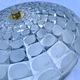 Vintage aluminum and glass ceiling light by Peill & Putzler 1970