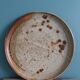 Pie or cake dish in Puisaye stoneware signed Jean-Pierre Prud'homme
