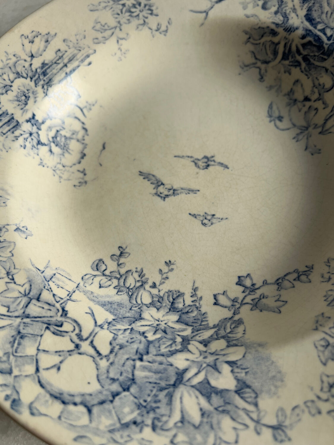 Lot de 2 assiettes creuses décors floral