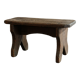 Marche pied en bois brut