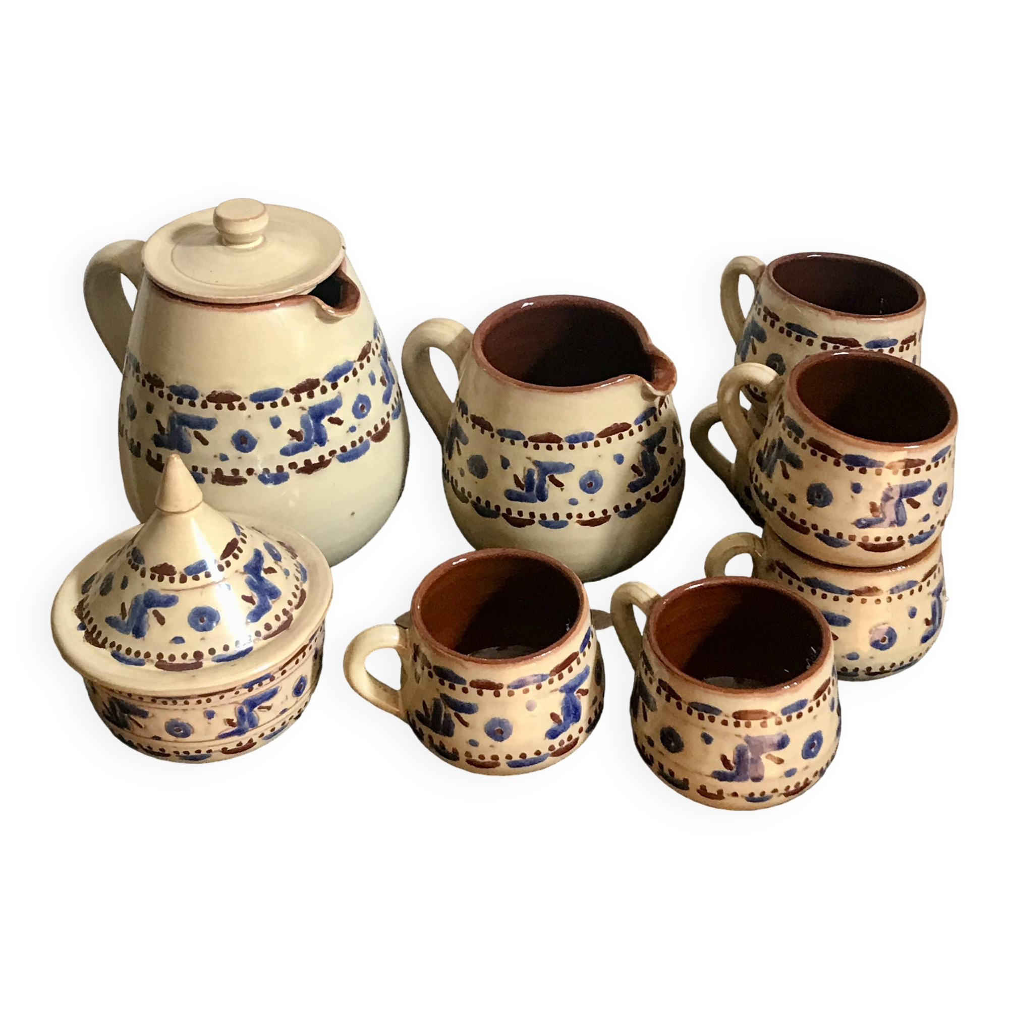 Vintage terracotta coffee service