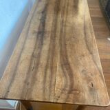 Walnut bistro table, turned legs, beautiful patina.