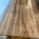 Walnut bistro table, turned legs, beautiful patina.